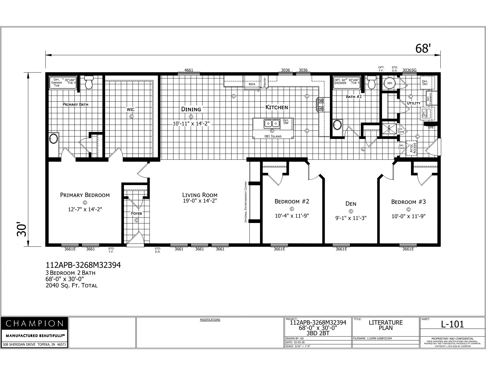 Click to enlarge Odyssey Modular — floor plan