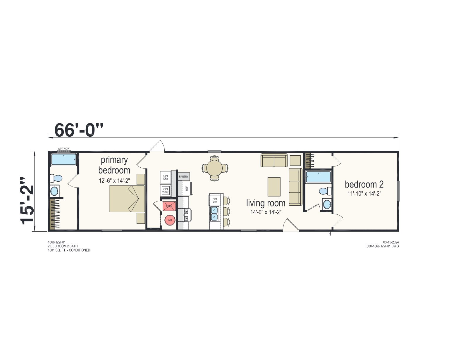 Click to enlarge Edmonson Single Wide — floor plan